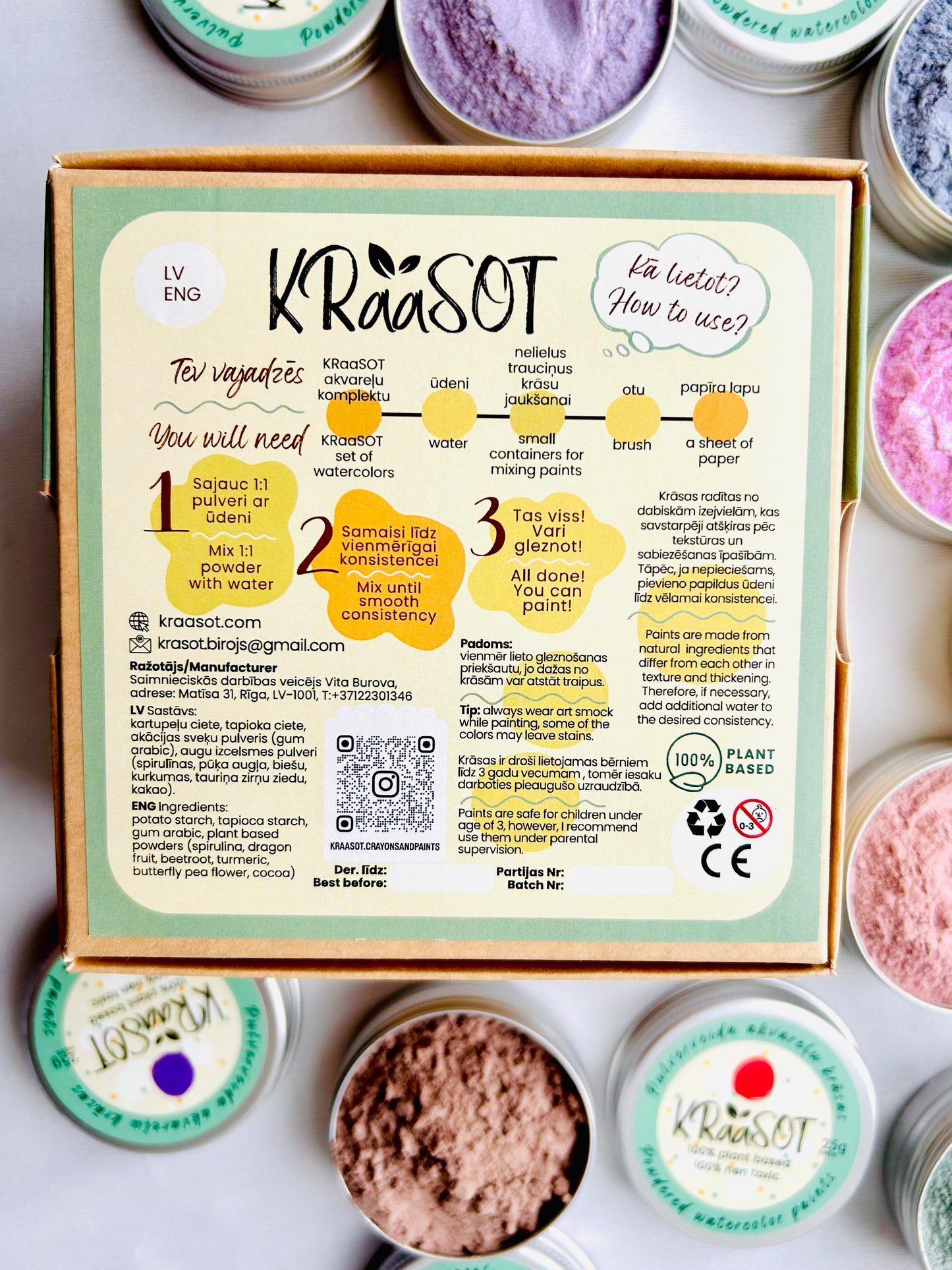 PULVERVEIDA AKVAREĻU KRĀSAS (Izvēlies vienu krāsu)