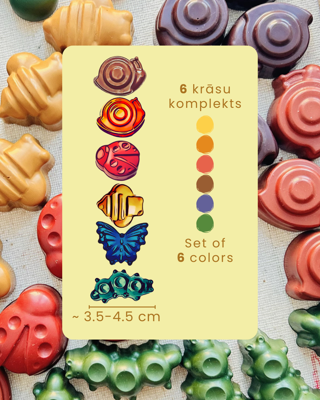 SĪKBŪTNES - Bišu vaska krītiņi