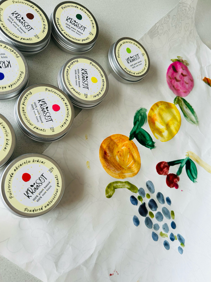 PULVERVEIDA AKVAREĻU KRĀSAS / Powdered Watercolor Paints
