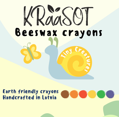 TINY CREATURES - Bišu Vaska Krītiņi / Beeswax Crayons