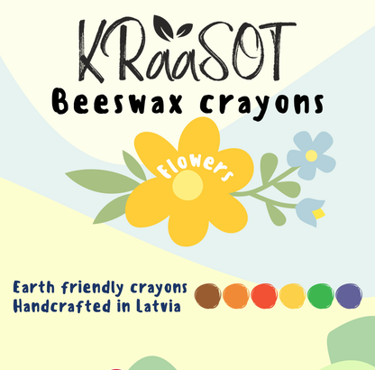 FLOWERS - Bišu Vaska Krītiņi / Beeswax Crayons