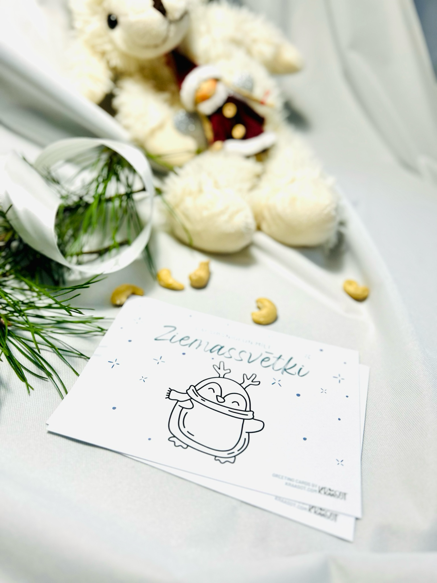 Krāsojamas Ziemassvētku Pastkartes