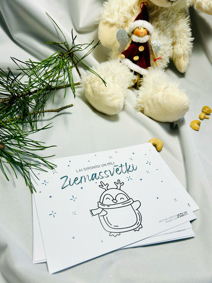 Krāsojamas Ziemassvētku Pastkartes