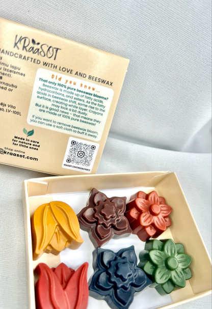 FLOWERS - Bišu Vaska Krītiņi / Beeswax Crayons