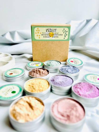 Powdered Watercolor Paints (set of 8 colors)