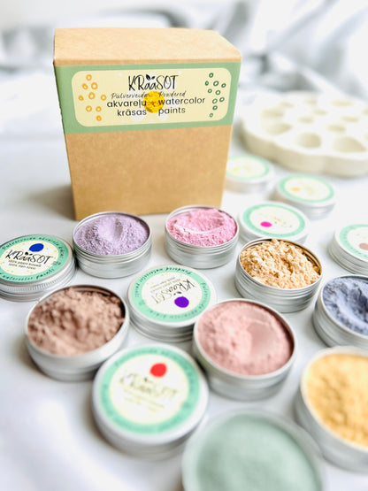 Powdered Watercolor Paints (set of 8 colors)