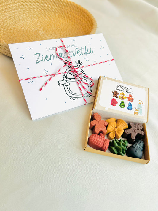 WINTER krītiņu komplekts + 6 krāsojamas kartītes