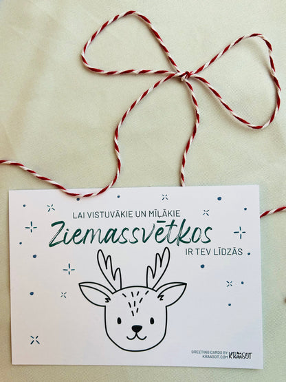 Krāsojamas Ziemassvētku Pastkartes