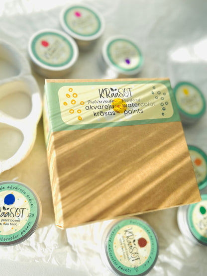 Powdered Watercolor Paints (set of 8 colors)