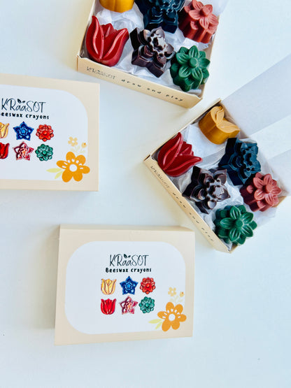 FLOWERS - Beeswax Crayons